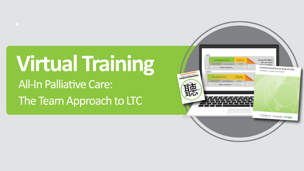 New virtual training. All-In Palliative Care: The Team Approach to Care