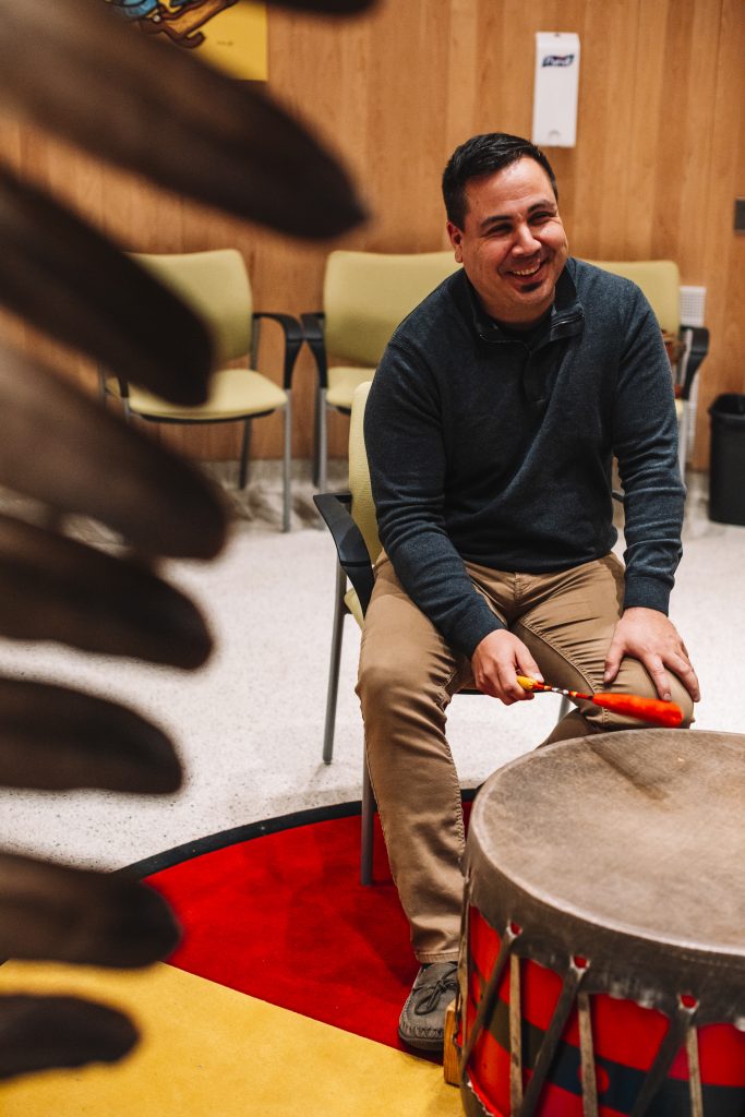 A photo of Paul drumming 